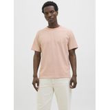 Jack & Jones - Premium Shirt - Nude - Kwartmouw - Ronde Hals