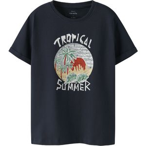 Regular Fit - T-shirt - Blauw - Jersey - Korte Mouwen