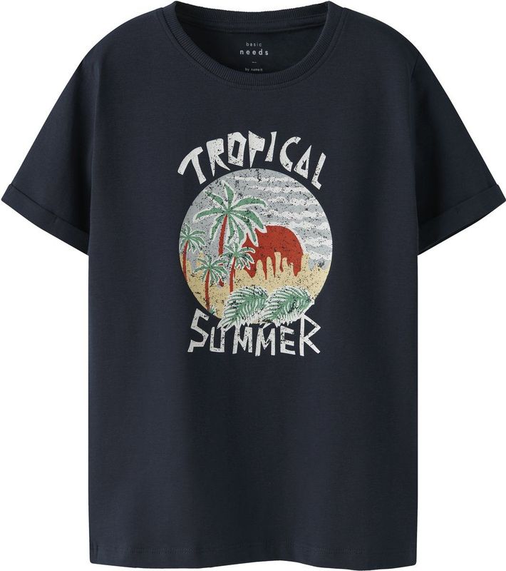 Regular Fit - T-shirt - Blauw - Jersey - Korte Mouwen