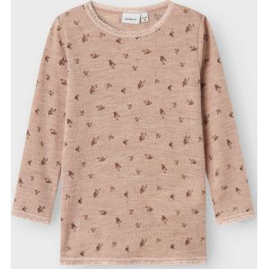 Needle Drop - T-shirt - Print - Ronde Hals - Lange Mouwen - 100% Merinowol