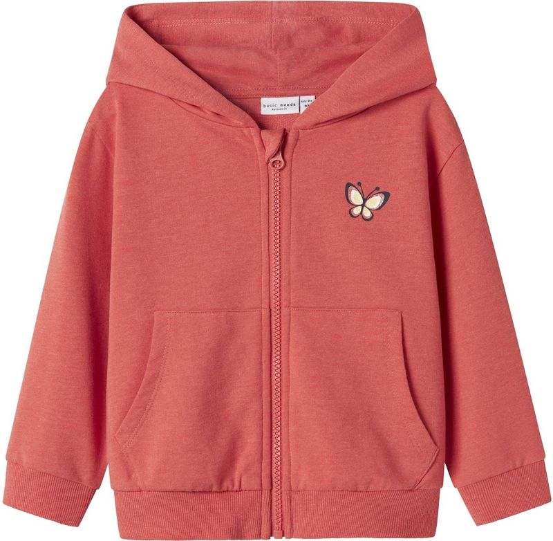 NAME IT Meisjes Nmfvalonny Ls Nreg SWE Card Wh Unb, Spiced Coral, 92