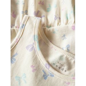 Name It - Nmfvigga - Meisjesjurk - Botercrème - Korte Mini-jurk - Normale Pasvorm