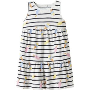 Name It - Nmfvigga - Korte Jurk - Wit - Katoen - Allover Print