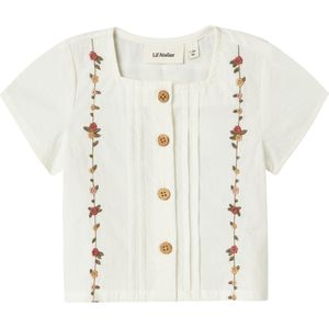 Biologisch Katoen - Overhemd - Korte Mouwen - Geborduurd - Loose Fit