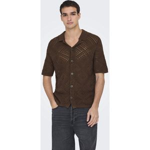 Only & Sons - Korte Mouw Overhemd - Eentonige Kleur - Gebreid Materiaal