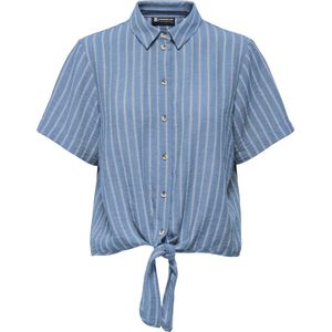 JDY Blouse  lichtblauw / wit