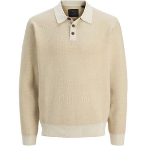 JACK & JONES PREMIUM - Gebreide Trui - Beige - Regular Fit - Lange Mouwen