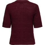 JDY - JDYTIKKA - Gebreid Vest - Donkerrood