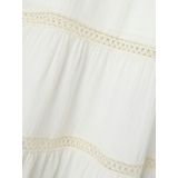 Lange Rok - Geweven Stof - Elastische Taille - Geborduurd