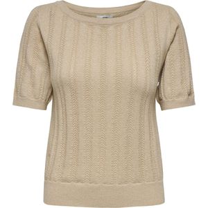 Jacqueline de Yong - Trui - Zand - Viscose/Metaalvezels/Polyester/Nylon