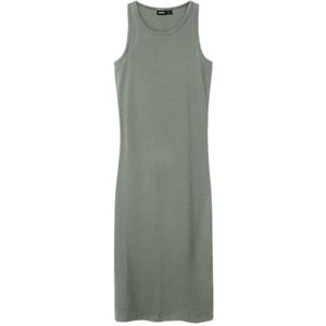 Lmtd Nlfhinaja Sl Long Solid Tank Dress Noos voor dames, shadow, 152