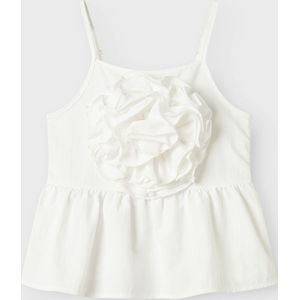 Top - Bloemen - Geweven Stof - Mouwloos - U-hals