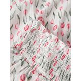 Rok - All-over Print - Geweven Stof - Elastische Taille - Gesmokt Detail