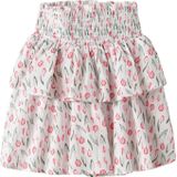 Rok - All-over Print - Geweven Stof - Elastische Taille - Gesmokt Detail