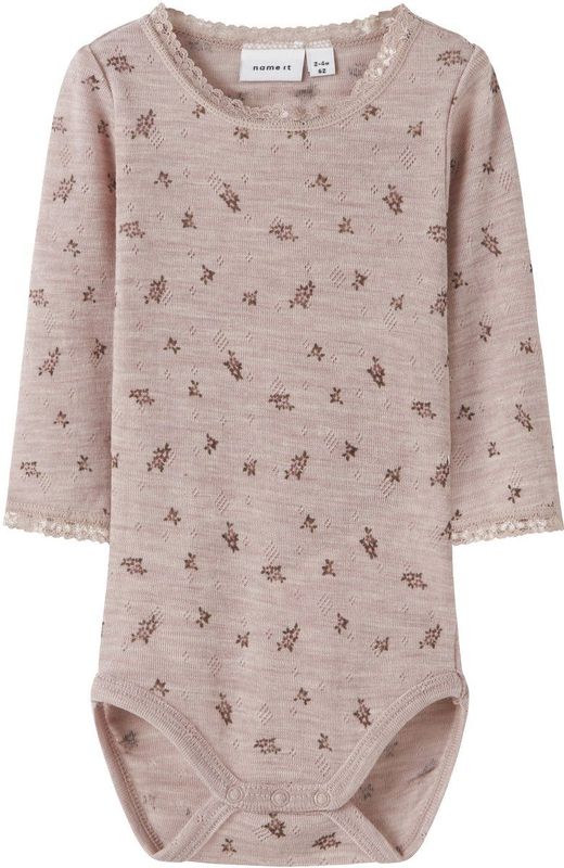 Merino Wol Romper - Body - Lange Mouwen - Drukknoopsluiting - Unieke Patronen