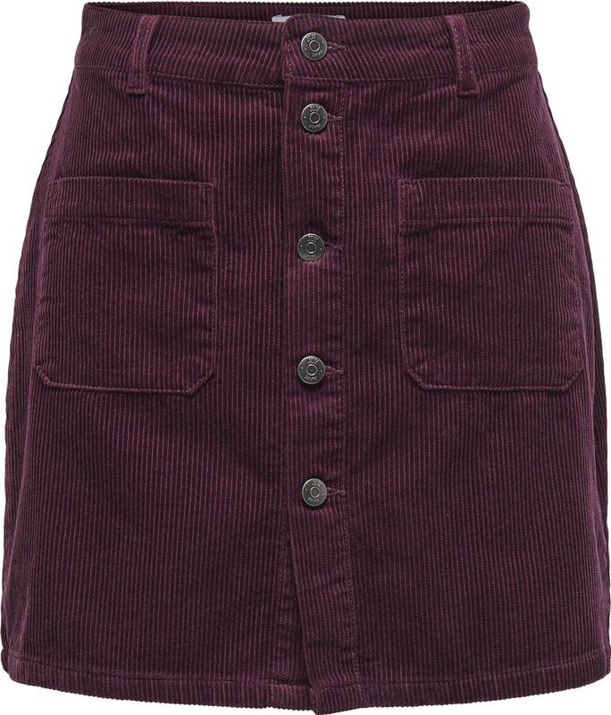 Vila - Rok Viellette Hw Midi Skirt - Fig - 100% Polyester