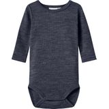 Body - Wol - Ronde Hals - Lange Mouwen - Drukknoopsluiting