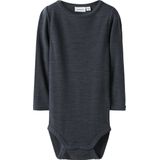 Body - Wol - Ronde Hals - Lange Mouwen - Drukknoopsluiting