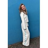 Only - ONLSTAR WIDE PANT SWT - Broek - Ecru - Sweatstof