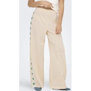 Only - ONLSTAR WIDE PANT SWT - Broek - Ecru - Sweatstof