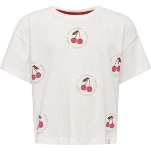 ONLY GIRLS - T-shirt - Wit - Katoen - Korte Mouwen