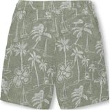 ONLY & SONS JUNIOR - Korte Broek - Groen/Wit - Katoen/Linnen
