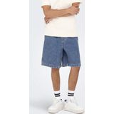 Onsfade - Mid Waist Loose Fit - Denim Shorts - Stonewash