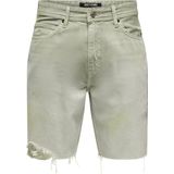 Jeans - Effen - Katoen - Knielengte - Regular Pasvorm