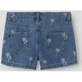Denim - Shorts - Regular Fit - All-over Print - Verstelbare Taille