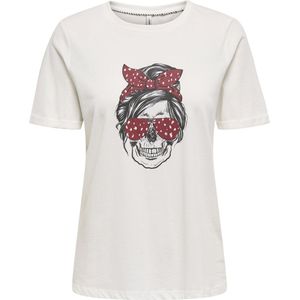 ONLY - Onlstella Life S/S Skull Top - Cloud Danser - 1 Stuk
