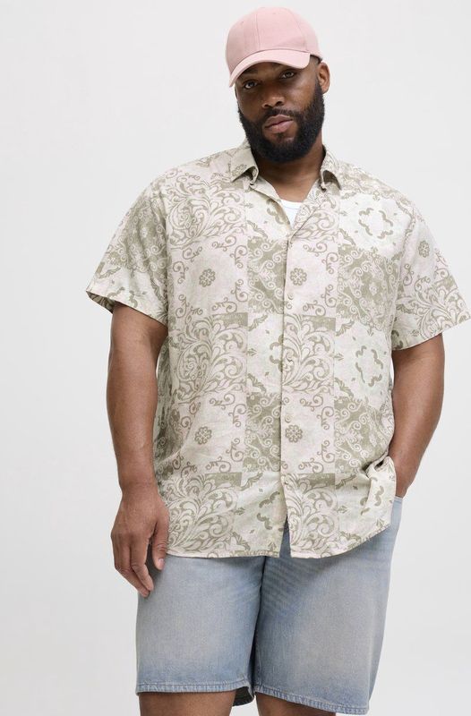 JACK&JONES - JORHYDRA AOP SHIRT SS PLS - Heren - Overhemden 4XL