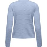 Only - Onlkatia Ls Cable V-neck Cardi - Kentucky Blue/W. Melange - Vest