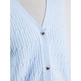 Only - Onlkatia Ls Cable V-neck Cardi - Kentucky Blue/W. Melange - Vest