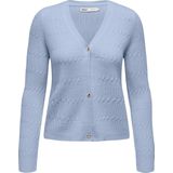 Only - Onlkatia Ls Cable V-neck Cardi - Kentucky Blue/W. Melange - Vest