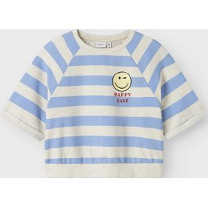 NAME IT - Nkfacca Happy Ss Rlx Sportshort - Serenity - Katoen - 1 stuk