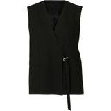 Gilet - Mouwloos Model - V-hals - Regular Fit - Riem met Metalen Gesp - Paspelzakken