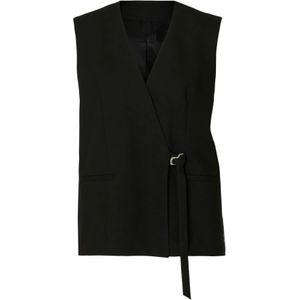 Gilet - Mouwloos Model - V-hals - Regular Fit - Riem met Metalen Gesp - Paspelzakken