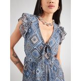 ONLY - ONLASTA - Jurk - Blauw - Zwart - Wit - Korte Lengte - V-hals