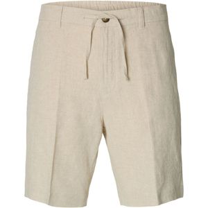 Selected Homme - Korte Broek - Beige - Linnen