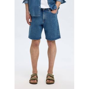 SELECTED HOMME - SLHREG ALEX - Denim Korte Broek - Blauw - Regular Fit