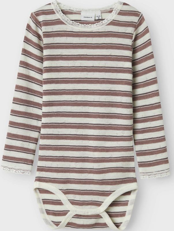 Merino Wol - Romper - Lange Mouwen - Drukknoopsluiting - Unieke Patronen