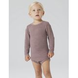 Merino Wol - Romper - Lange Mouwen - Drukknoopsluiting - Kantdetail