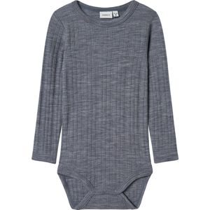 Merino Wol - Romper - Lange Mouwen - O-hals - Drukknoopsluiting