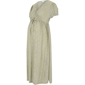 Mlpatrize - Zwangerschapsjurk - Midi-lengte - V-Hals - Korte Mouwen - Regular Fit