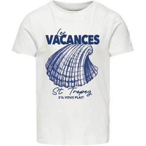 KIDS ONLY GIRL - KOGLOTTE-AZURA LIFE - T-shirt - Wit - Katoen - Regular Fit