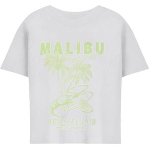 KIDS ONLY - KOGDINA LIFE - T-shirt - Wit/Limegroen - Katoen met Elastaan