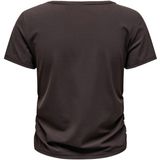 Only Play - Homie Shirt - Donkerbruin - Dames - Regular Fit