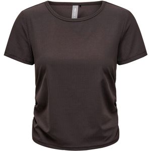 Only Play - Homie Shirt - Donkerbruin - Dames - Regular Fit