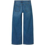 Jeans - Wijde Pijpen - Mid-Waist - Met Verstelbare Taille - Subtiele Slijtageplekken