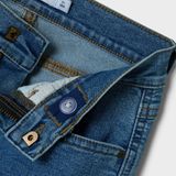Jeans - Wijde Pijpen - Mid-Waist - Met Verstelbare Taille - Subtiele Slijtageplekken